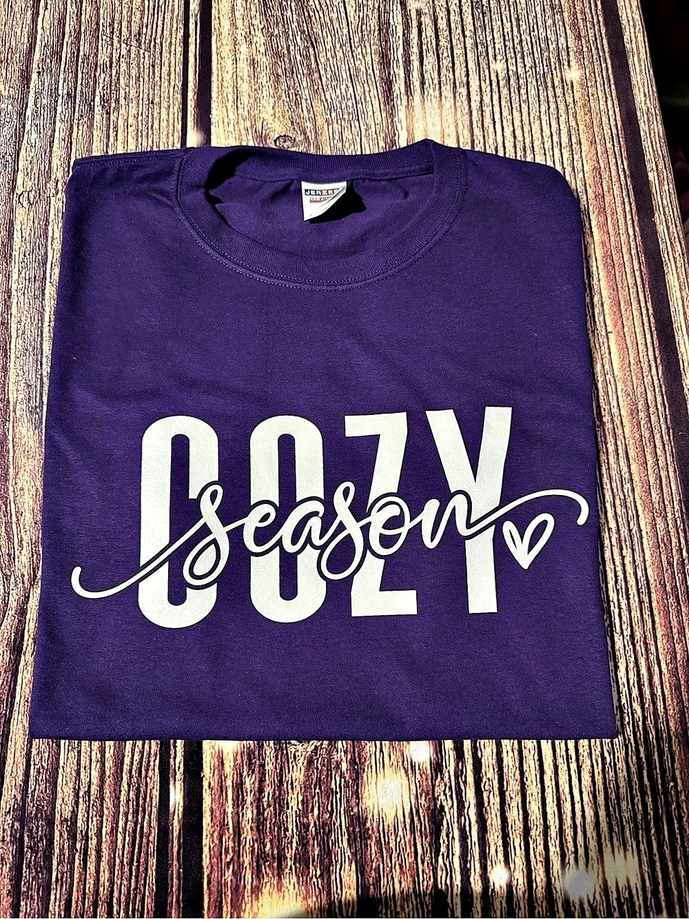 Jerzees Purple Graphic Tee Size Large